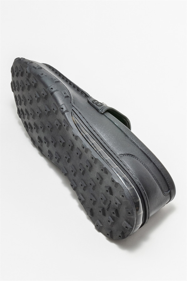 Siyah deri erkek loafer - Elle Shoes