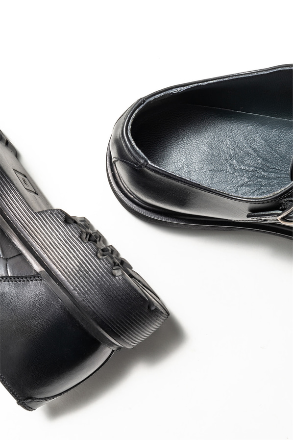 Siyah deri erkek loafer - Elle Shoes