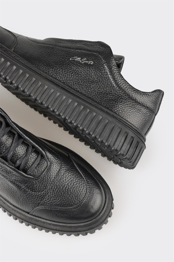 Siyah deri erkek spor ayakkabı - Elle Shoes