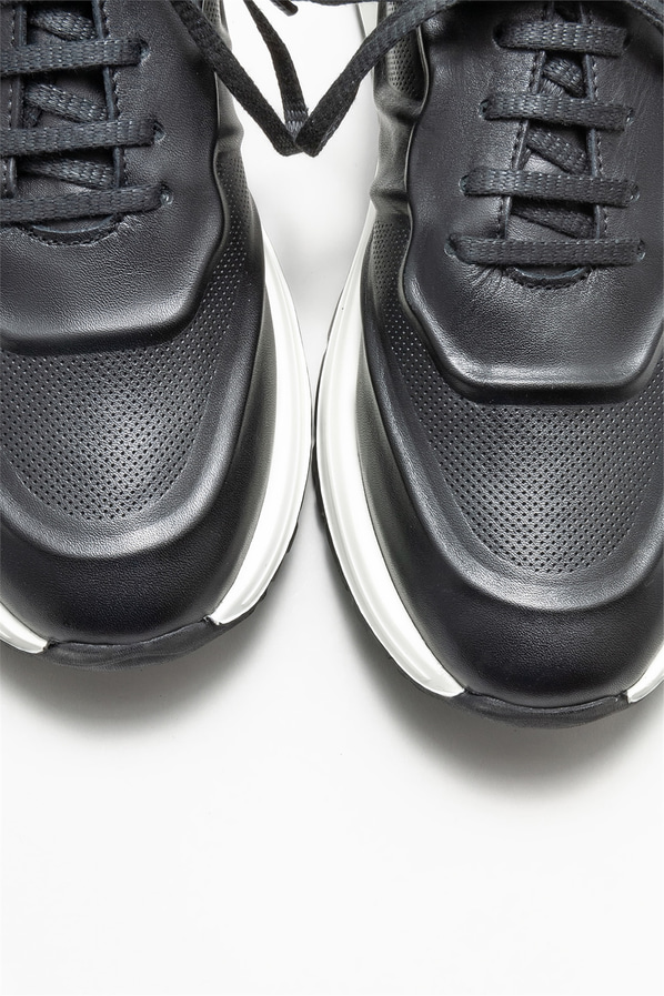 Siyah deri erkek spor ayakkabı - Elle Shoes