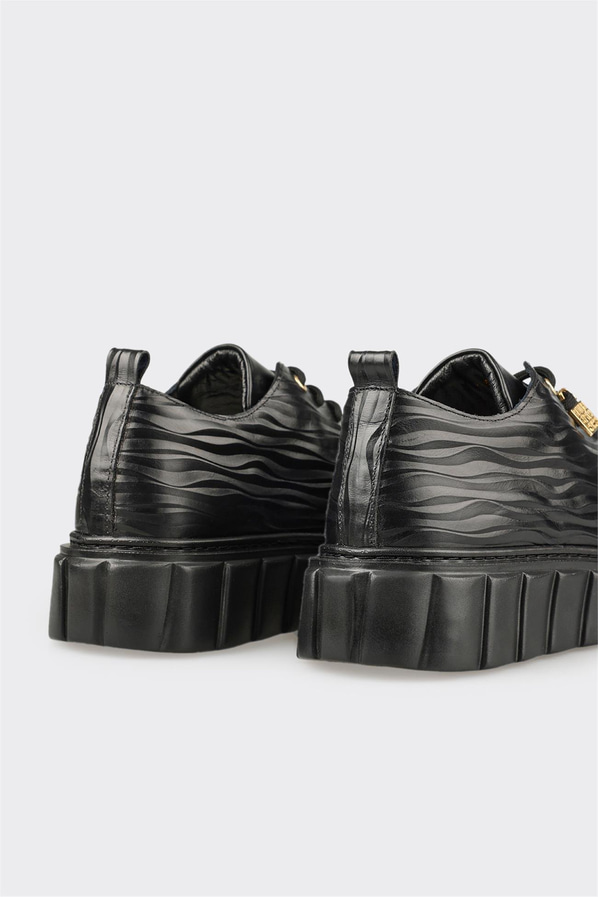 Siyah Deri Erkek Spor Ayakkabı