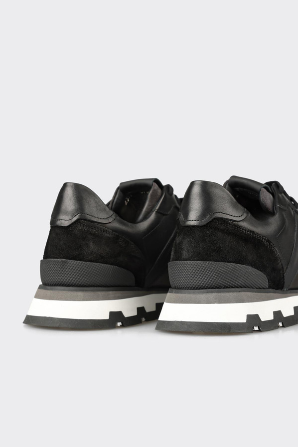 Siyah Deri Erkek Spor Ayakkabı