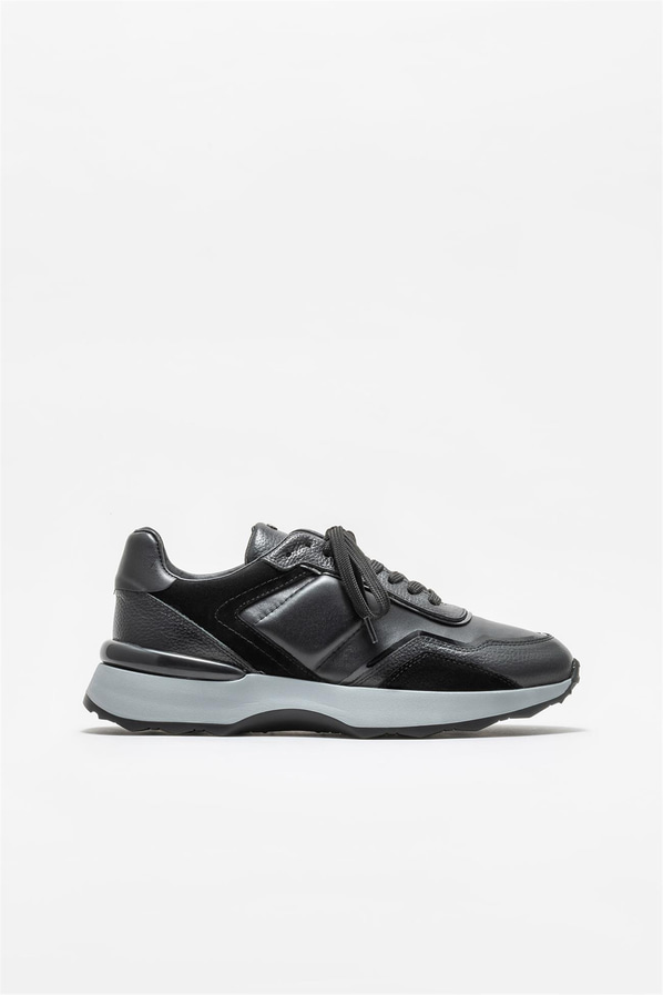 Siyah deri erkek spor ayakkabı - Elle Shoes