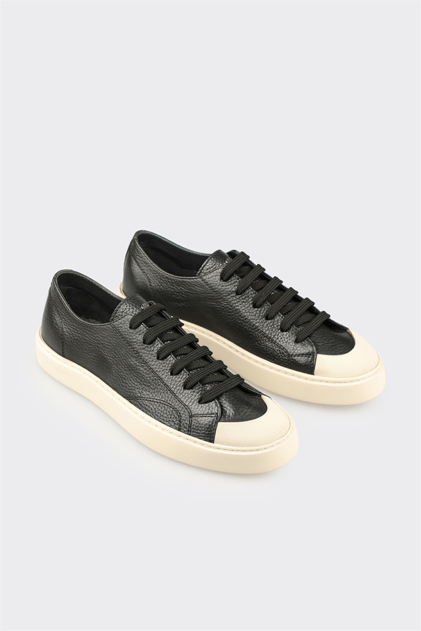 Siyah deri erkek spor ayakkabı - Elle Shoes