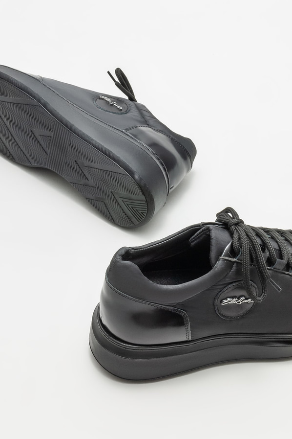Siyah deri erkek spor ayakkabı - Elle Shoes