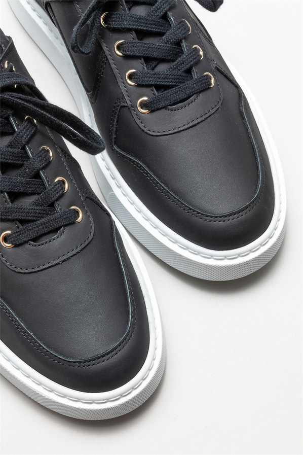 Siyah deri erkek spor ayakkabı - Elle Shoes