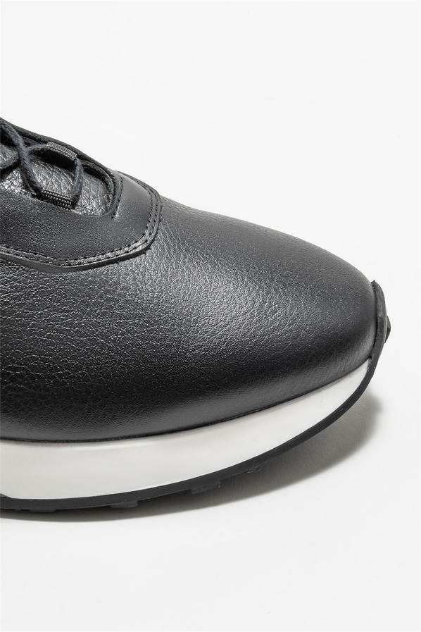 Siyah deri erkek spor ayakkabı - Elle Shoes