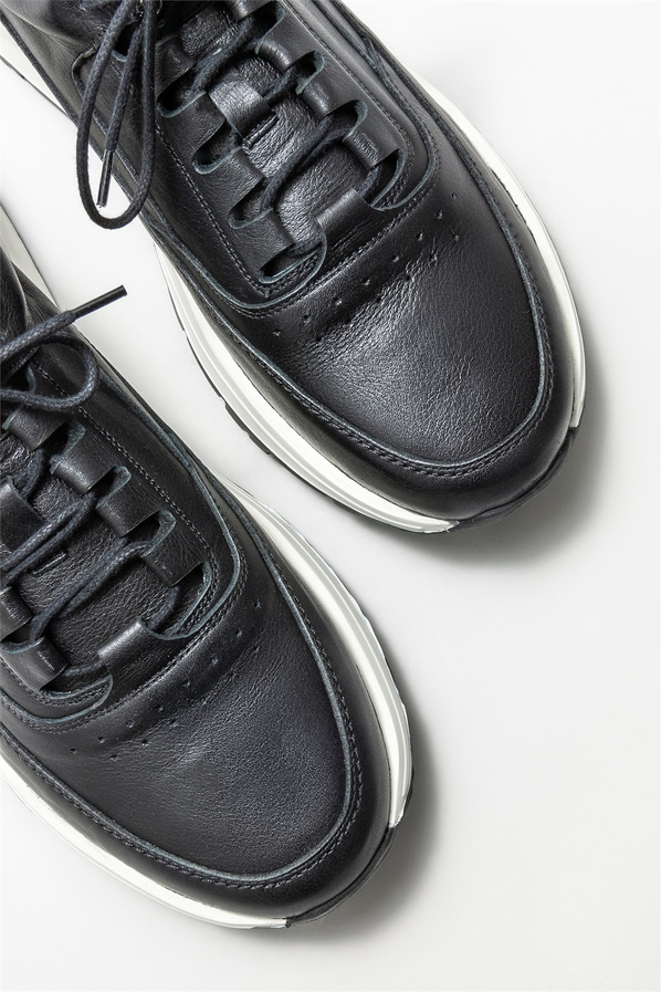 Siyah deri erkek spor ayakkabı - Elle Shoes