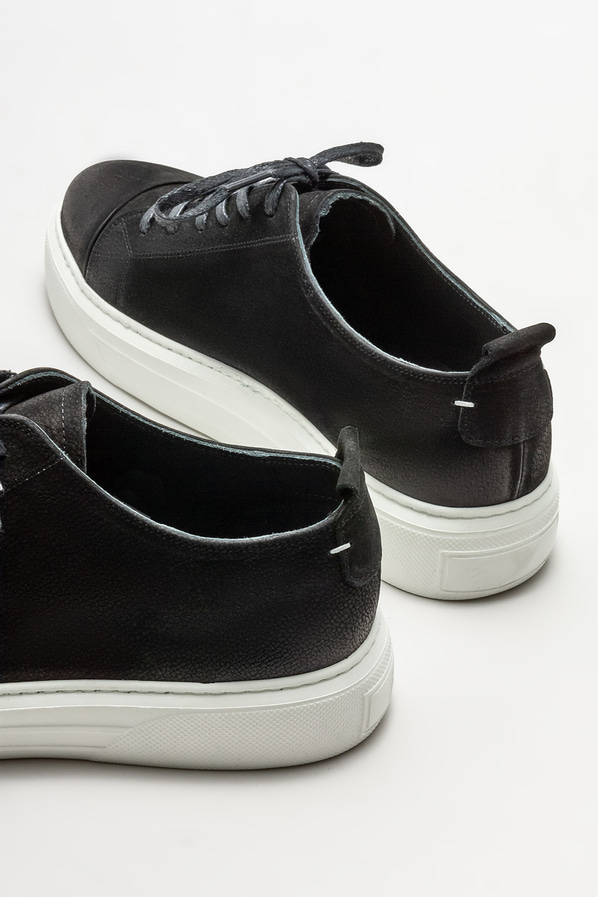 Siyah deri erkek spor ayakkabı - Elle Shoes