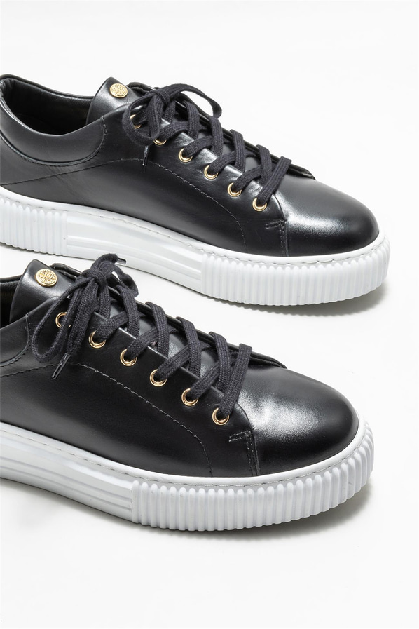 Siyah deri erkek spor ayakkabı - Elle Shoes