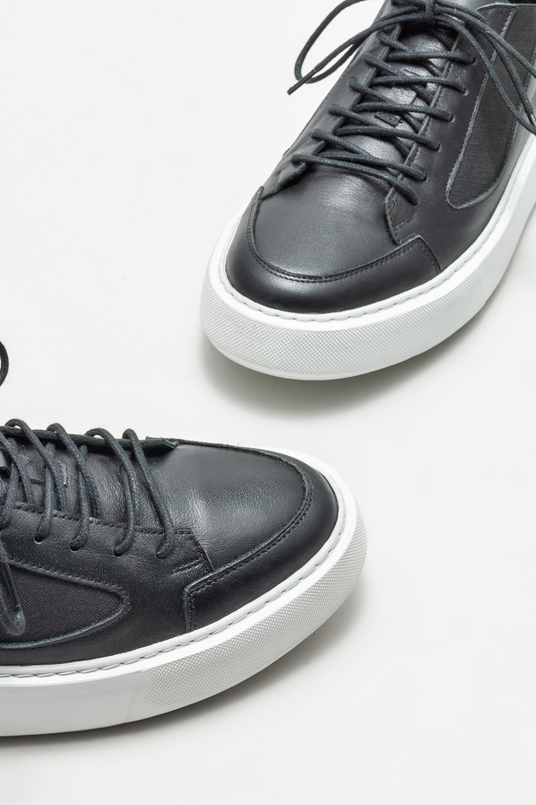 Siyah deri erkek spor ayakkabı - Elle Shoes
