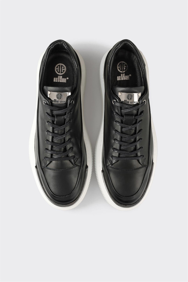 Siyah Deri Erkek Spor Ayakkabı