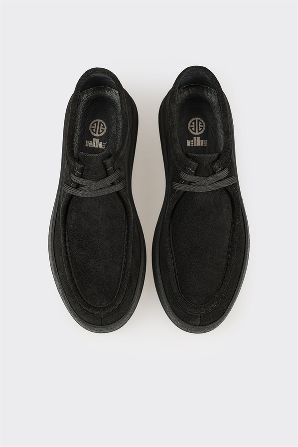 Siyah deri erkek spor ayakkabı - Elle Shoes