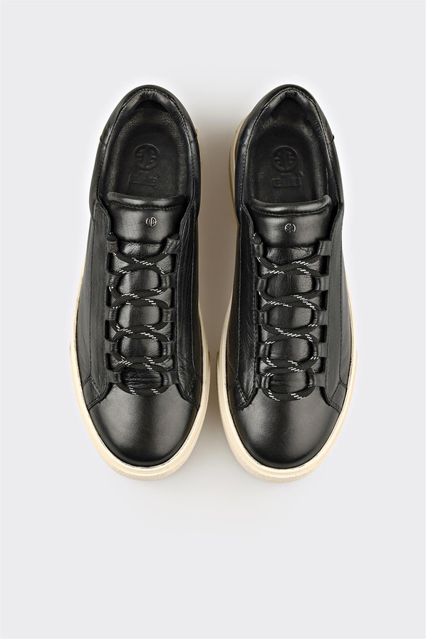 Siyah Deri Erkek Spor Ayakkabı