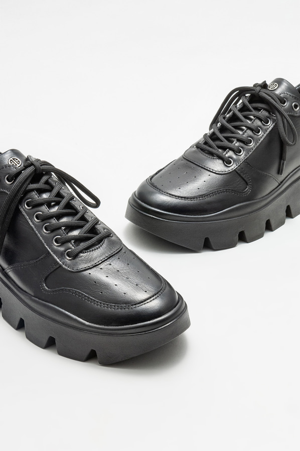 Siyah deri erkek spor ayakkabı - Elle Shoes
