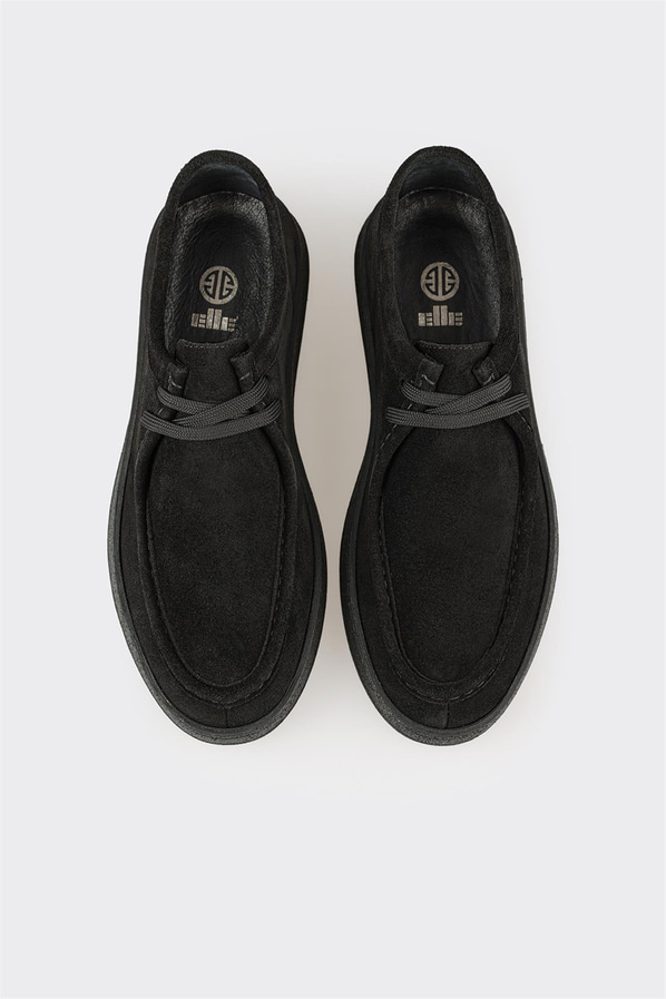 Siyah Deri Erkek Spor Ayakkabı