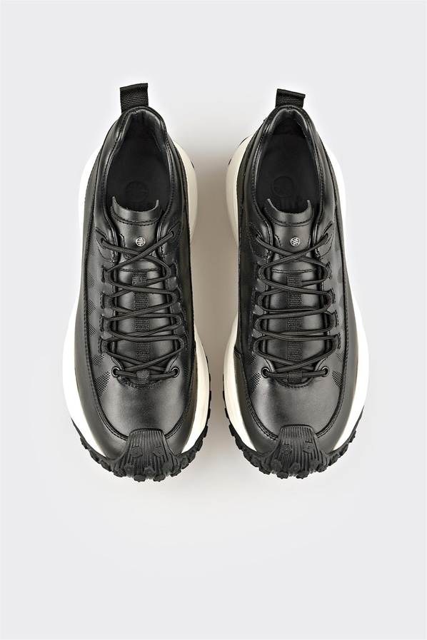 Siyah Deri Erkek Spor Ayakkabı