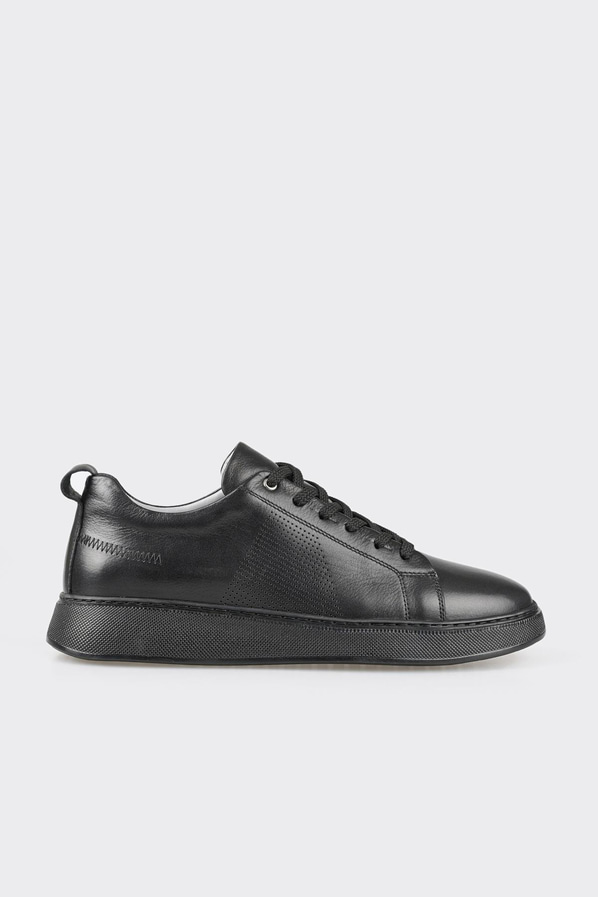Siyah deri erkek spor ayakkabı - Elle Shoes