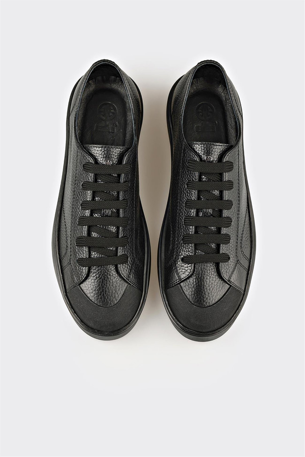 Siyah Deri Erkek Spor Ayakkabı