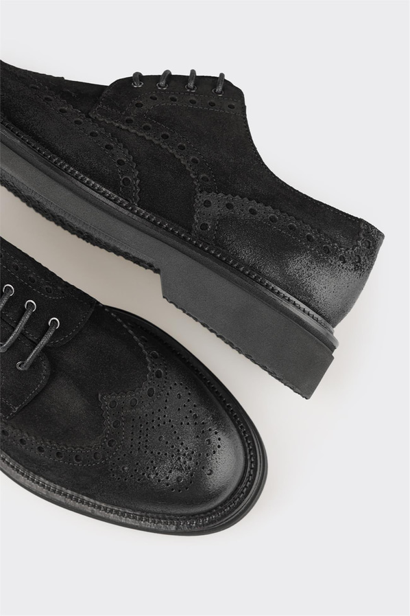 Siyah Deri Erkek Spor Ayakkabı