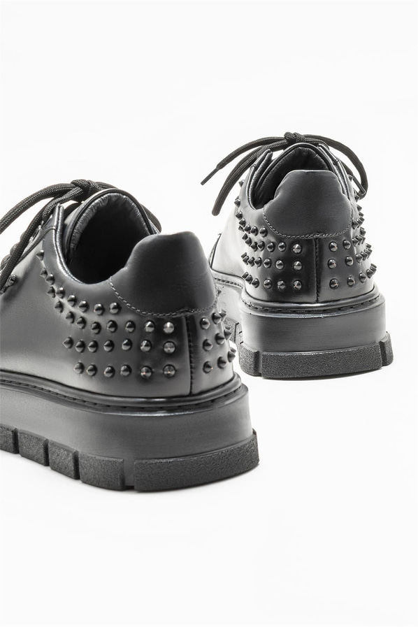 Siyah deri erkek spor ayakkabı - Elle Shoes