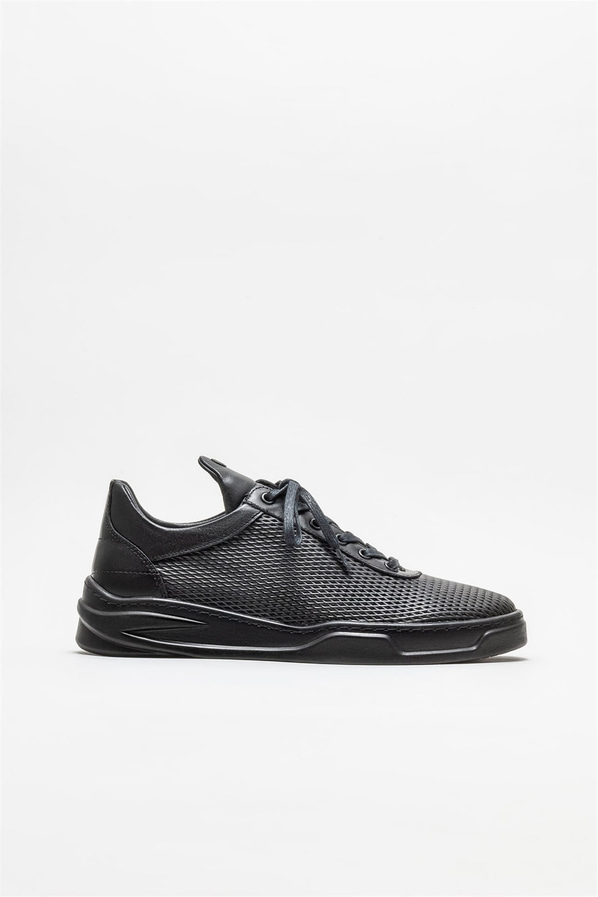 Siyah deri erkek spor ayakkabı - Elle Shoes