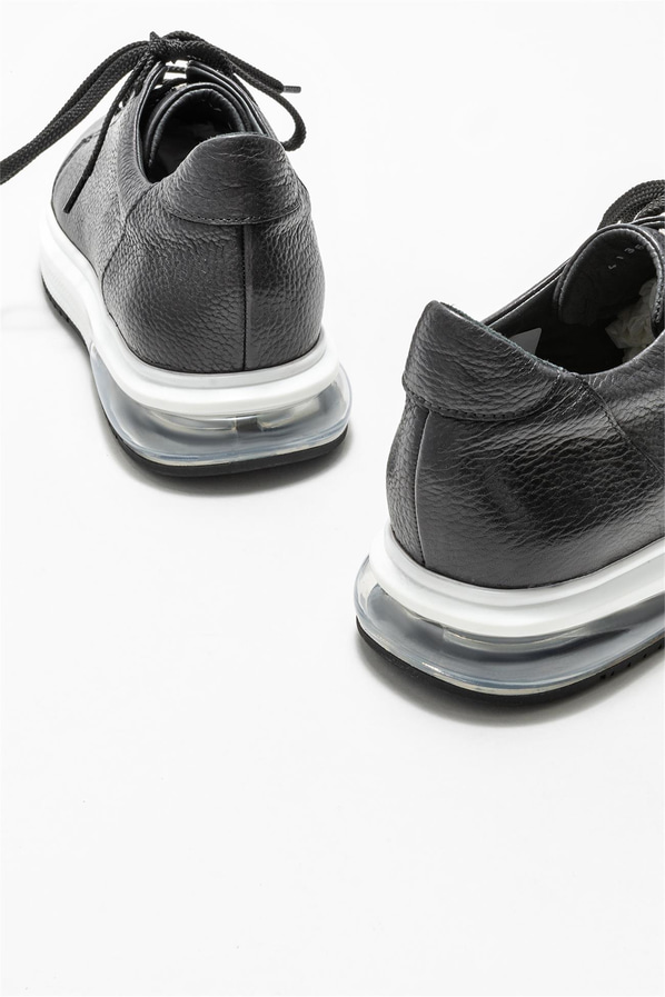 Siyah deri erkek spor ayakkabı - Elle Shoes