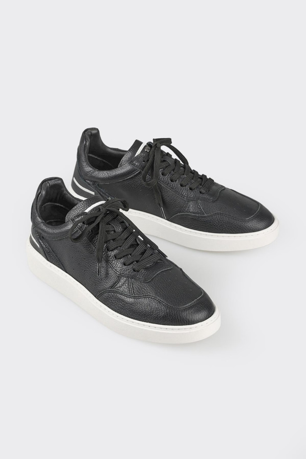 Siyah deri erkek spor ayakkabı - Elle Shoes