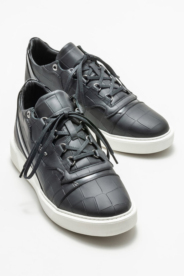 Siyah deri erkek spor ayakkabı - Elle Shoes