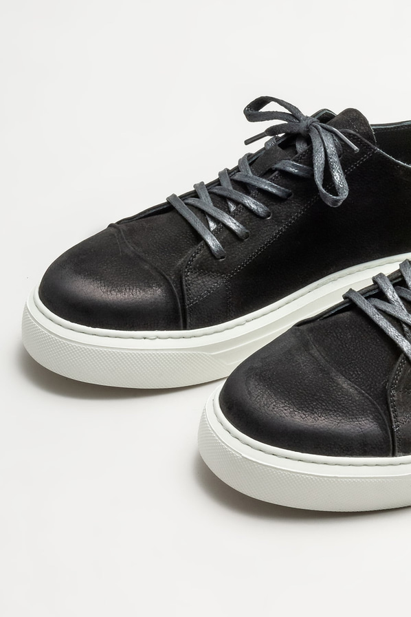 Siyah deri erkek spor ayakkabı - Elle Shoes