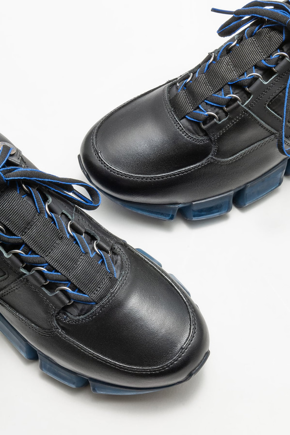 Siyah deri erkek spor ayakkabı - Elle Shoes