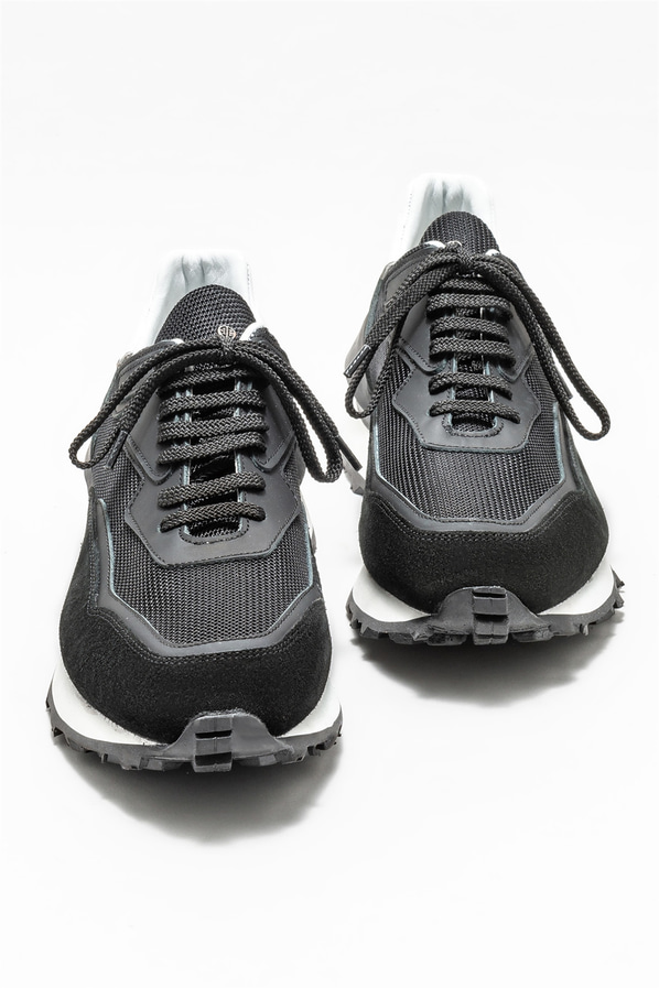 Siyah deri erkek spor ayakkabı - Elle Shoes
