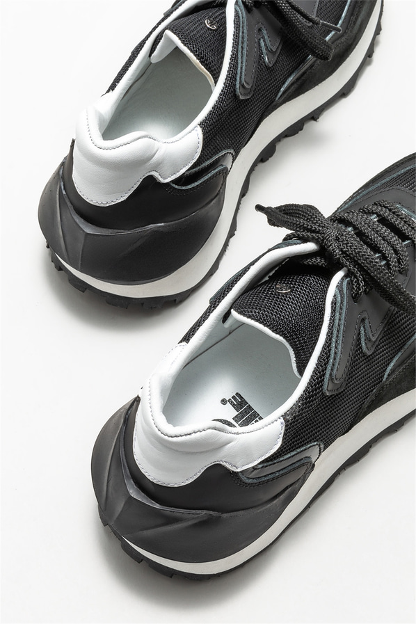 Siyah deri erkek spor ayakkabı - Elle Shoes