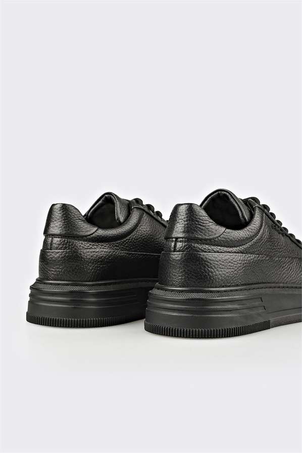 Siyah Deri Erkek Spor Ayakkabı