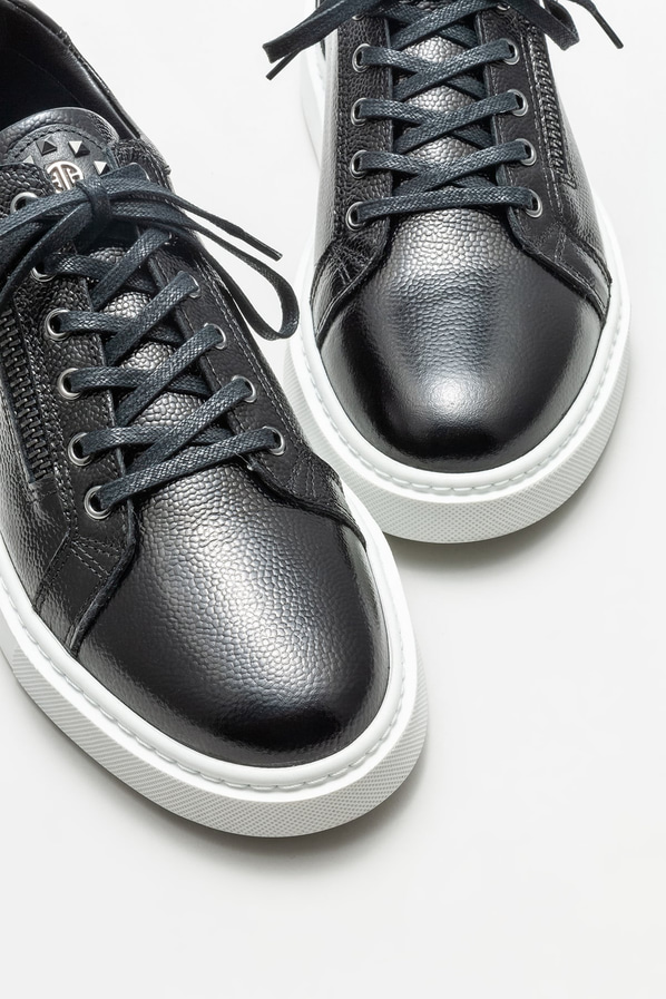 Siyah deri erkek spor ayakkabı - Elle Shoes