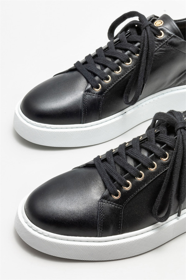 Siyah deri erkek spor ayakkabı - Elle Shoes
