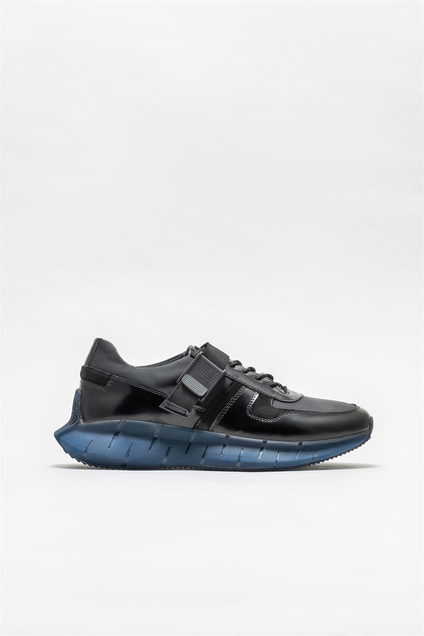 Siyah deri erkek spor ayakkabı - Elle Shoes