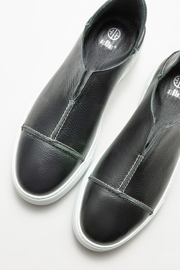 Siyah deri erkek spor ayakkabı - Elle Shoes