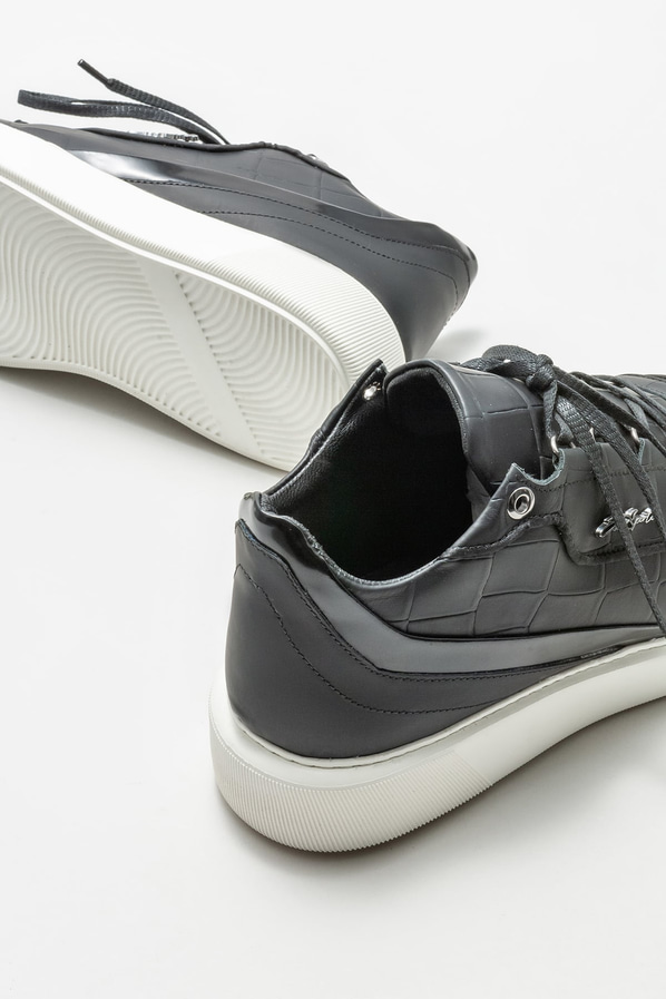 Siyah deri erkek spor ayakkabı - Elle Shoes
