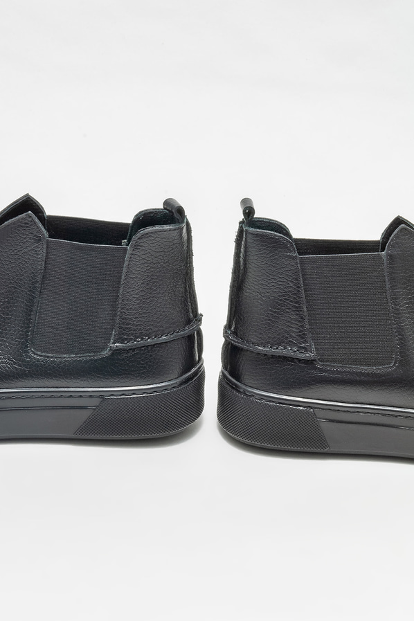 Siyah deri erkek bot - Elle Shoes