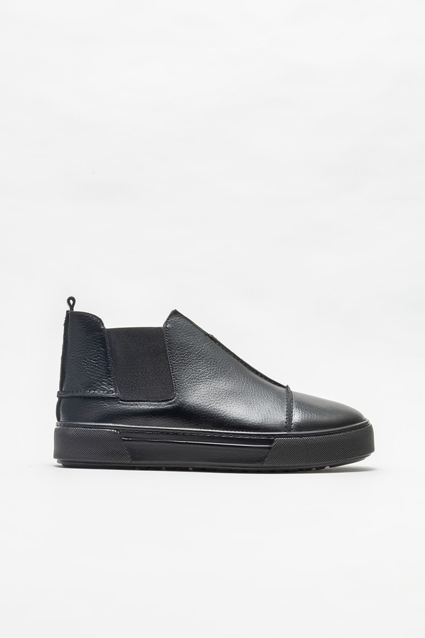 Siyah deri erkek bot - Elle Shoes