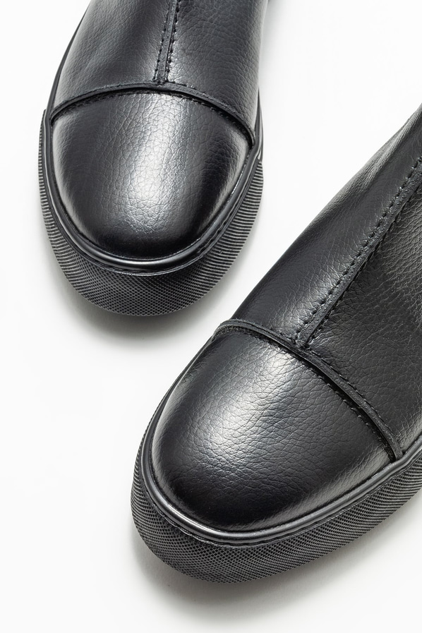 Siyah deri erkek bot - Elle Shoes