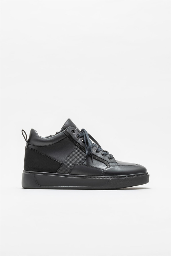 Siyah deri erkek bot - Elle Shoes