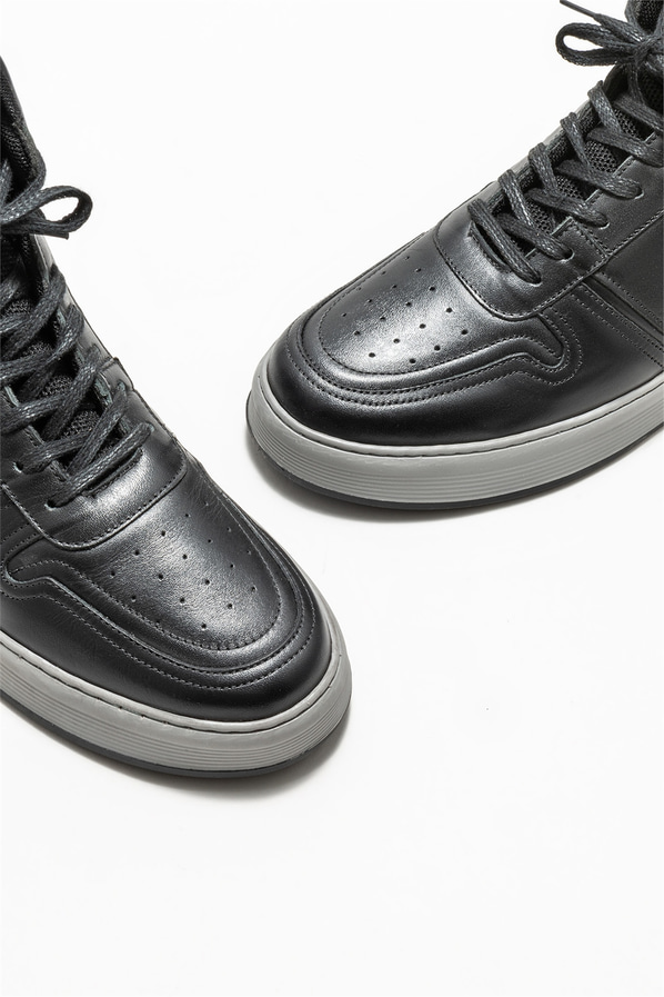 Siyah deri erkek bot - Elle Shoes