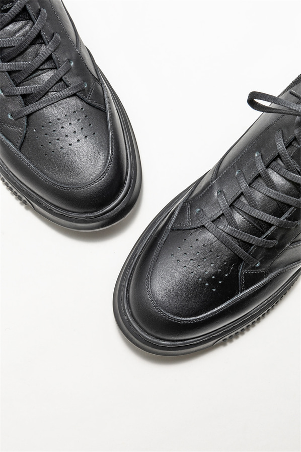 Siyah deri erkek bot - Elle Shoes