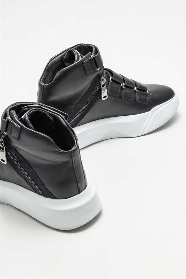Siyah deri erkek bot - Elle Shoes