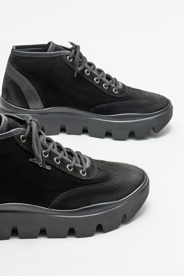 Siyah deri erkek bot - Elle Shoes