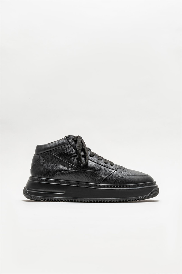 Siyah deri erkek bot - Elle Shoes