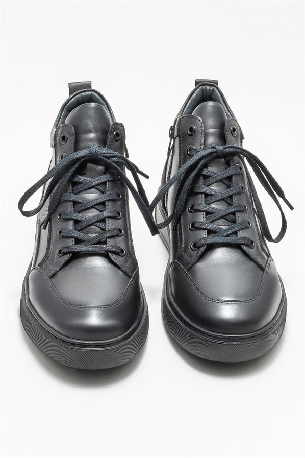 Siyah deri erkek bot - Elle Shoes