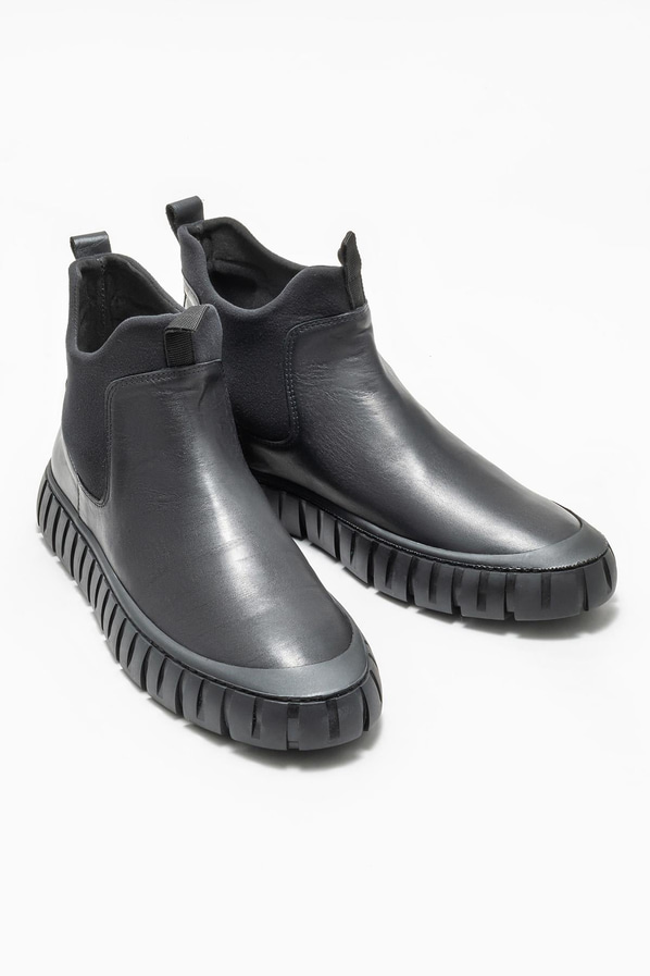 Siyah deri erkek bot - Elle Shoes